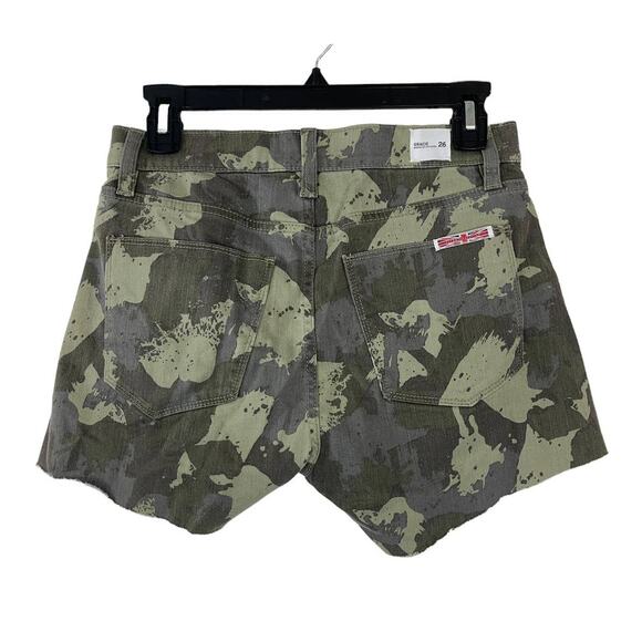 Hudson shorts green camo Gracie midrise cutoff - Picture 2 of 3